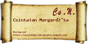 Csintalan Margaréta névjegykártya